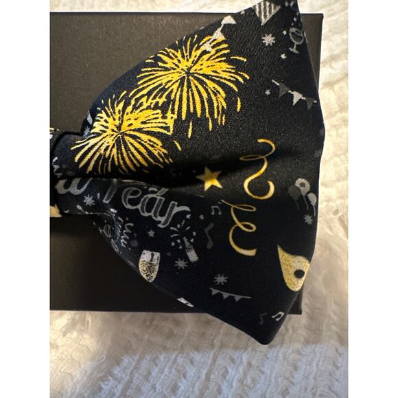 Midnight bow ties New Year’s Eve party wear NWT holiday Chritmas gift - Picture 2 of 6